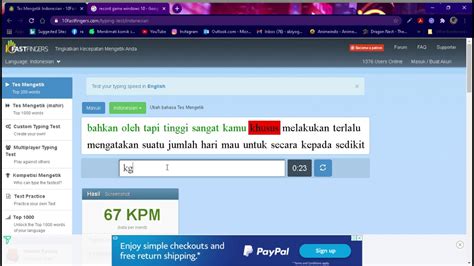 Tes Mengetik cepat Indonesia, Typing Test Speed Online Tes .